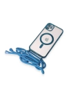 BFS  iPhone 12 Kılıf Divo Lazer Askılı Magsafe Kapak - Sierra Blue