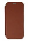 BFS  iPhone 12 Kılıf Dolpin Kapaklı - Kahverengi