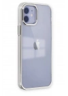 BFS  iPhone 12 Kılıf Element Silikon - Gümüş