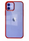 BFS  iPhone 12 Kılıf Element Silikon - Kırmızı