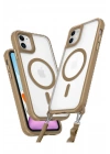 BFS iPhone 12 Kılıf Enka Magsafe Silikon Kılıf - Desert