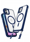 BFS iPhone 12 Kılıf Enka Magsafe Silikon Kılıf - Lacivert