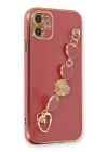BFS  iPhone 12 Kılıf Esila Silikon - Kırmızı