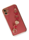 BFS  iPhone 12 Kılıf Esila Silikon - Kırmızı