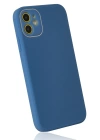 BFS  iPhone 12 Kılıf Glass Kapak - Mavi