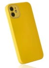 BFS  iPhone 12 Kılıf Glass Kapak - Sarı