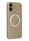 BFS  iPhone 12 Kılıf Jack Magneticsafe Lens Silikon - Gold