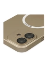 BFS  iPhone 12 Kılıf Jack Magneticsafe Lens Silikon - Gold