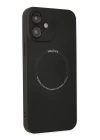 BFS  iPhone 12 Kılıf Jack Magneticsafe Lens Silikon - Siyah