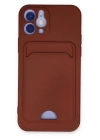 BFS  iPhone 12 Kılıf Kelvin Kartvizitli Silikon - Bordo