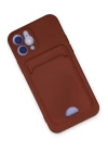 BFS  iPhone 12 Kılıf Kelvin Kartvizitli Silikon - Bordo