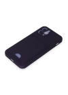 BFS  iPhone 12 Kılıf Kelvin Kartvizitli Silikon - Derin Mor