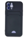 BFS  iPhone 12 Kılıf Kelvin Kartvizitli Silikon - Lacivert