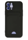 BFS  iPhone 12 Kılıf Kelvin Kartvizitli Silikon - Siyah
