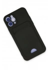 BFS  iPhone 12 Kılıf Kelvin Kartvizitli Silikon - Siyah