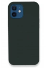 BFS  iPhone 12 Kılıf Lansman Legant Silikon - Koyu Yeşil