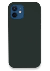 BFS  iPhone 12 Kılıf Lansman Legant Silikon - Koyu Yeşil