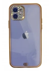 BFS  iPhone 12 Kılıf Liva Taşlı Silikon - Pembe