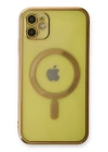 BFS  iPhone 12 Kılıf Magneticsafe Lazer Silikon - Gold