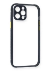 BFS  iPhone 12 Kılıf Miami Şeffaf Silikon - Lacivert
