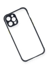 BFS  iPhone 12 Kılıf Miami Şeffaf Silikon - Lacivert