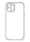 BFS  iPhone 12 Kılıf Miami Şeffaf Silikon - Lila