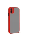 BFS  iPhone 12 Kılıf Montreal Silikon Kapak - Kırmızı