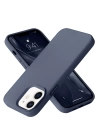 BFS  iPhone 12 Kılıf Nano içi Kadife Silikon - Lacivert