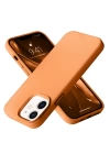 BFS  iPhone 12 Kılıf Nano içi Kadife Silikon - Turuncu