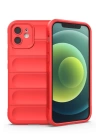 BFS  iPhone 12 Kılıf Optimum Silikon - Kırmızı