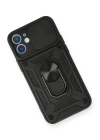 BFS  iPhone 12 Kılıf Pars Lens Yüzüklü Silikon - Siyah