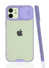 BFS  iPhone 12 Kılıf Platin Kamera Koruma Silikon - Lila