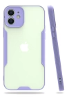 BFS  iPhone 12 Kılıf Platin Silikon - Lila
