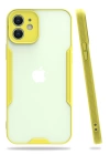 BFS  iPhone 12 Kılıf Platin Silikon - Sarı