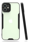 BFS  iPhone 12 Kılıf Platin Silikon - Siyah