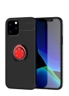 BFS  iPhone 12 Kılıf Range Yüzüklü Silikon - Siyah-Kırmızı