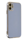 BFS  iPhone 12 Kılıf Volet Silikon - Mavi