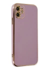 BFS  iPhone 12 Kılıf Volet Silikon - Mor