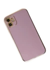 BFS  iPhone 12 Kılıf Volet Silikon - Mor