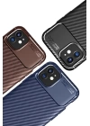 BFS  iPhone 12 Mini Kılıf Auto Focus Karbon Kapak - Siyah
