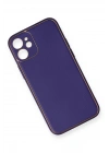 BFS  iPhone 12 Mini Kılıf Coco Deri Silikon Kapak - Mor
