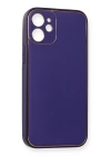 BFS  iPhone 12 Mini Kılıf Coco Deri Silikon Kapak - Mor