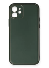 BFS  iPhone 12 Mini Kılıf Coco Deri Silikon Kapak - Yeşil