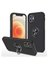 BFS  iPhone 12 Mini Kılıf Elit Yüzüklü Kapak - Siyah