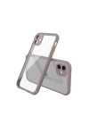 BFS  iPhone 12 Mini Kılıf Miami Şeffaf Silikon - Açık Mor