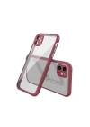 BFS  iPhone 12 Mini Kılıf Miami Şeffaf Silikon - Fuşya