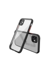 BFS  iPhone 12 Mini Kılıf Miami Şeffaf Silikon - Siyah