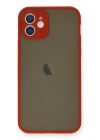 BFS  iPhone 12 Mini Kılıf Montreal Silikon Kapak - Kırmızı