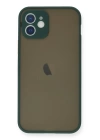 BFS  iPhone 12 Mini Kılıf Montreal Silikon Kapak - Yeşil