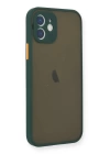 BFS  iPhone 12 Mini Kılıf Montreal Silikon Kapak - Yeşil